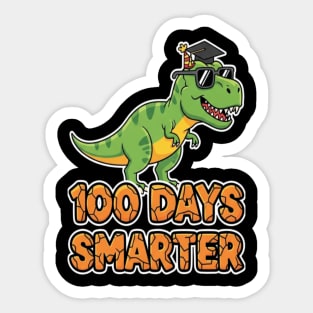 Dino Smarter Tee - Prehistoric 100 Day Brain Evolution Sticker